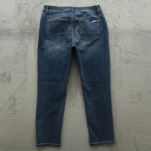 Chico's Jeans Women's 00 US-2 Blue Mid-Rise Slimming Girlfriend Crop 25" Inseam - Picture 11 of 16